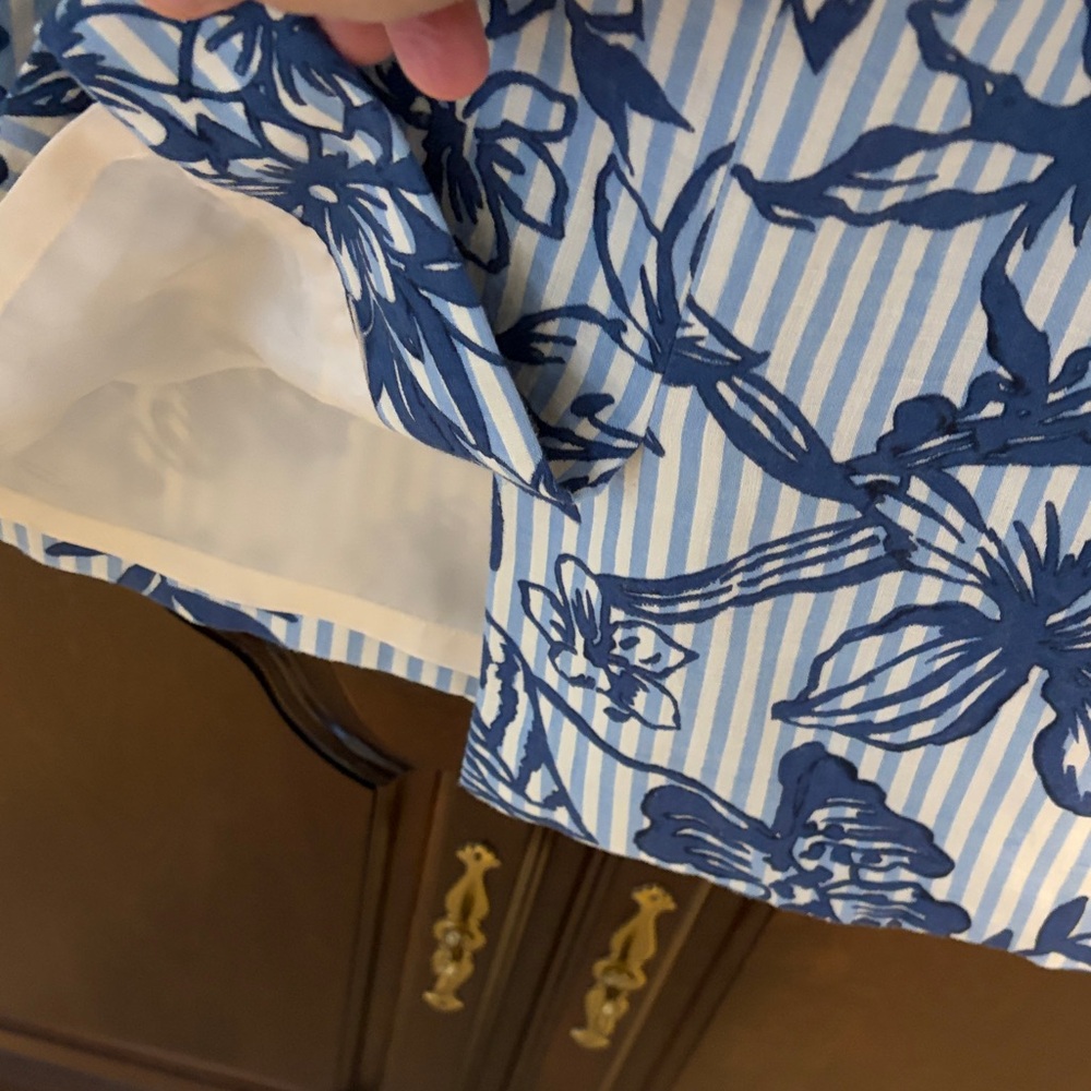 Coldwater Creek Blue and White Floral Mini Skirt - Picture 6 of 6